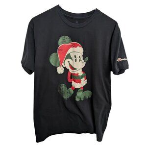 Retro Santa Mickey Mouse Christmas T-Shirt, Size Small